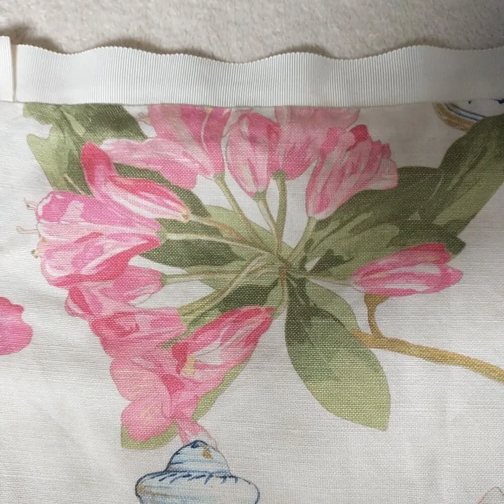 Manuel Canovas Bragance Pillow Sham Bragance Ginger Jar Floral Ruffle Square 1x